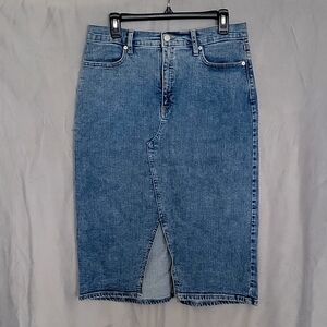 Banana Republic Blue Denim Midi Skirt